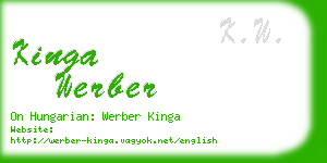 kinga werber business card